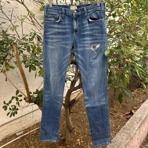 Current/Elliott Blue Slim Jeans 32x32 Made in USA Tapered Leg